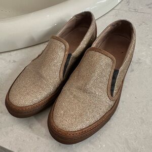 Brunello Cucinelli Gold and Brown womens Loafers